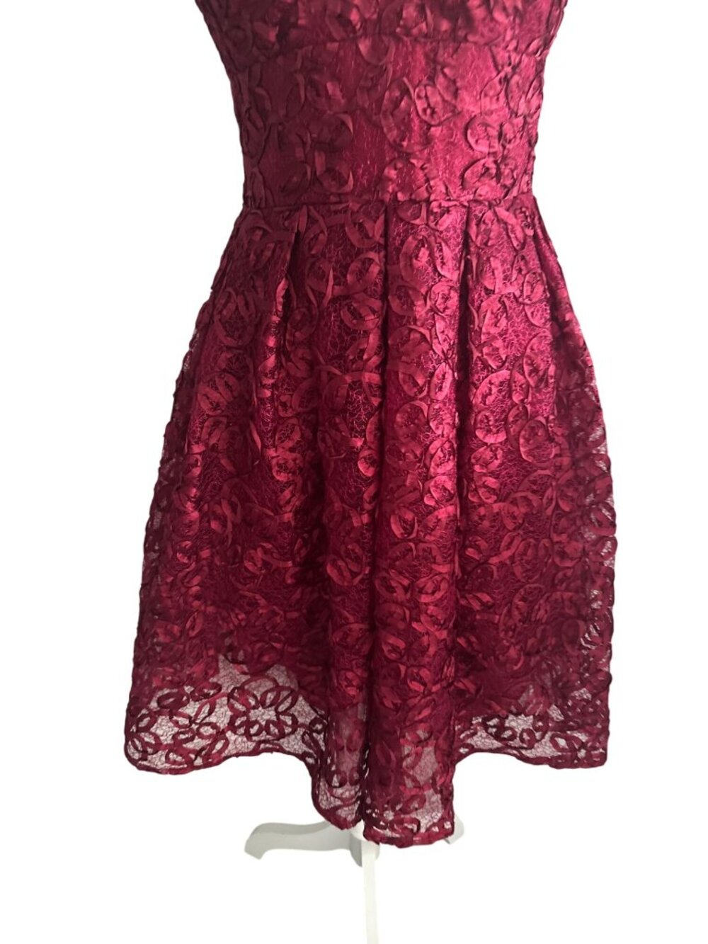 NICOLE MILLER Scarlet Rosette Detail Line Dress Size 8 - Picture 6 of 9
